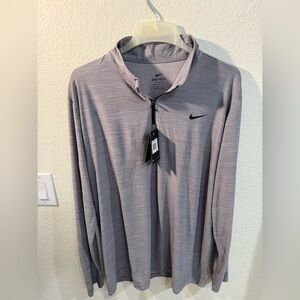 Nike Men's DRI-FIT Light Gray Quarter-Zip Jacket extra large tall